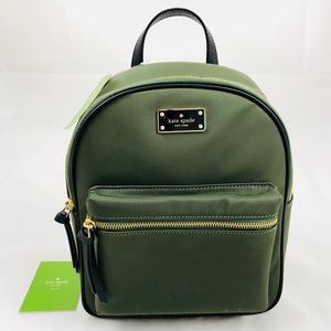 kate spade olive green backpack